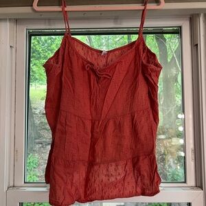 Coral Pink Flowy Tank Top